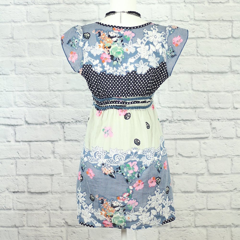 🔥 Twenty One Edgy Floral Rocker Chic Short Dress - Picture 4 of 10